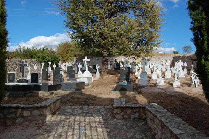 Un cimetière rural en Espagne