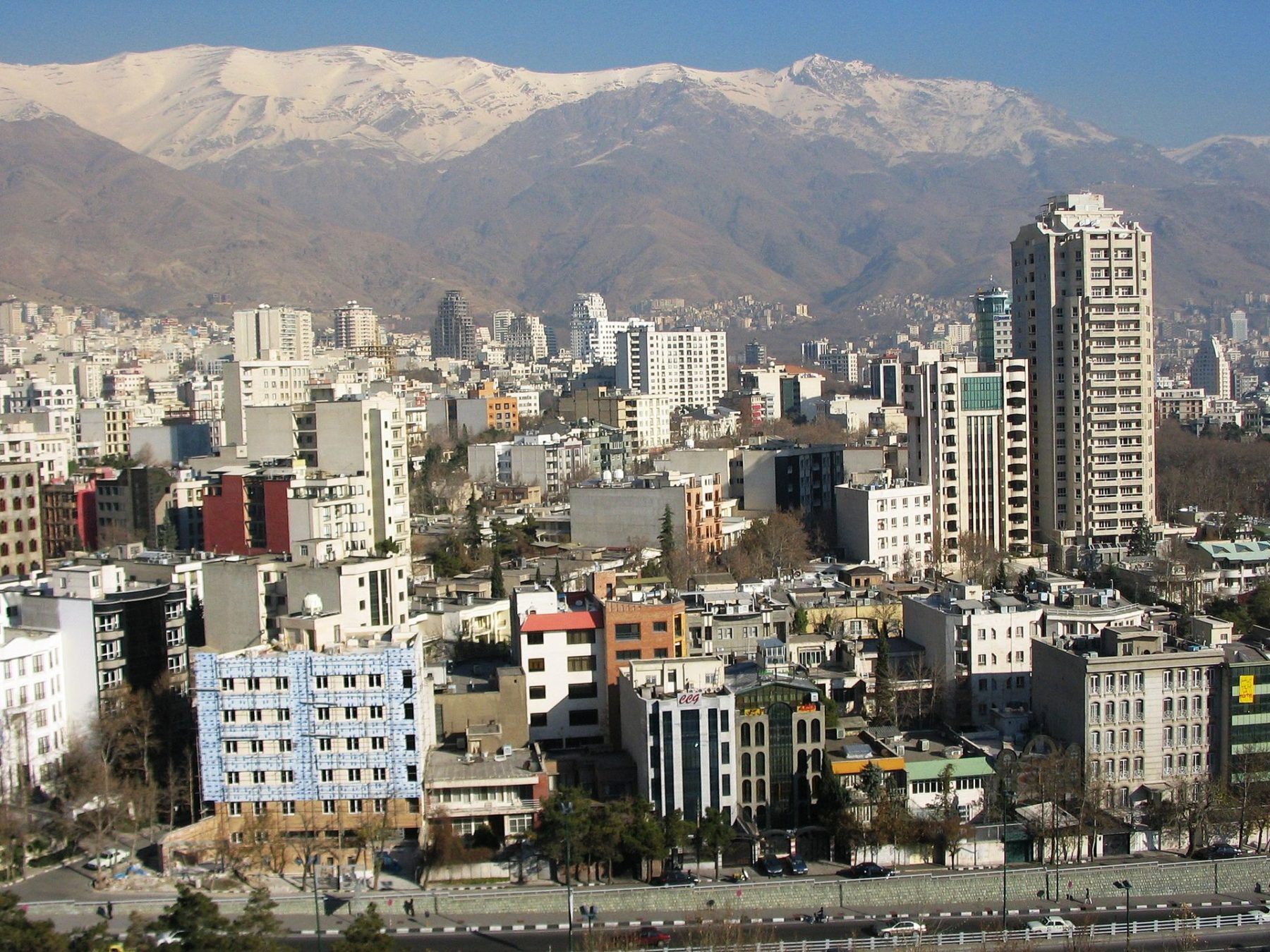 Vue de la ville de Téhéran