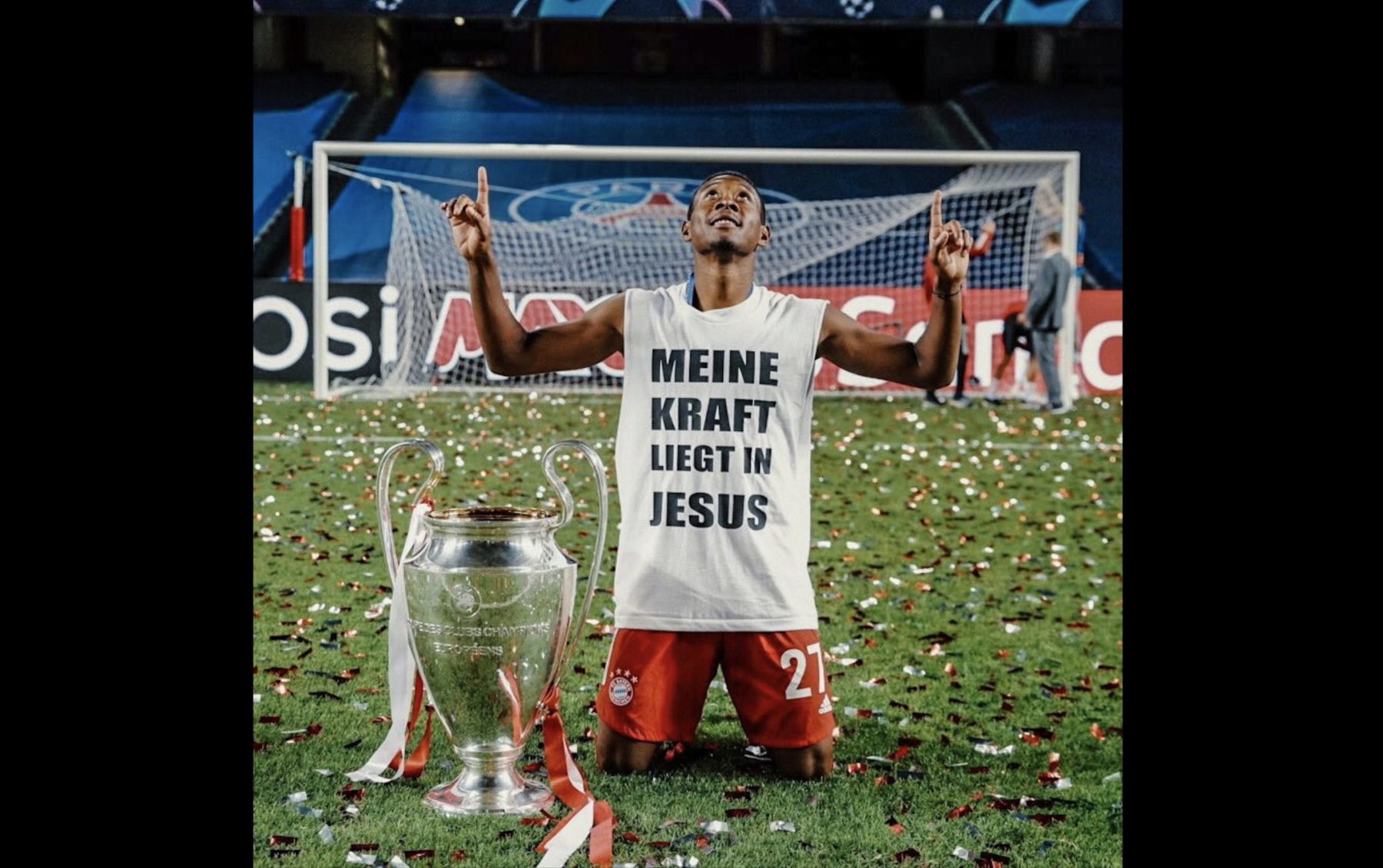 «Ma force réside en Jésus», affiche David Alaba vainqueur de la Ligue des Champions