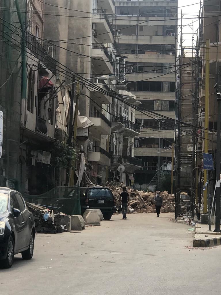 Quartier d'Achrafieh à Beyrouth en ruines après l'explosion du 4 août 2020