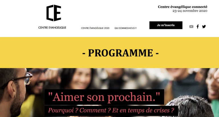Site du centre évangélique édition 2020 sur l'amour du prochain