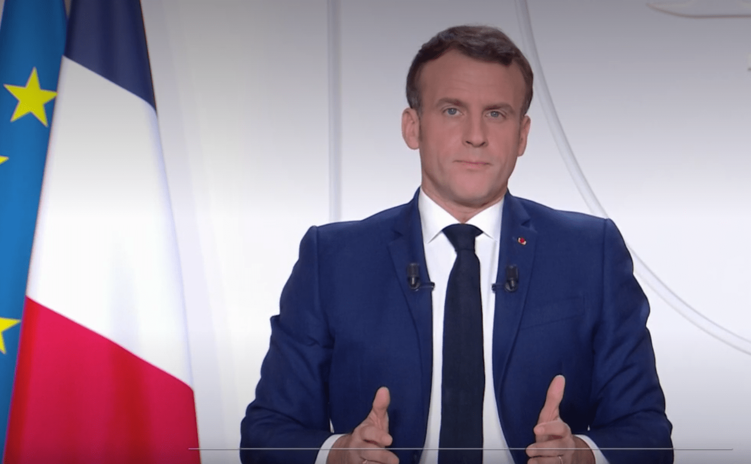 Emmanuel Macron lors de son allocution du 24 novembre