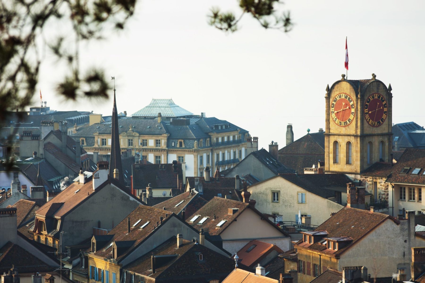 Vue sur la ville de Neuchâtel