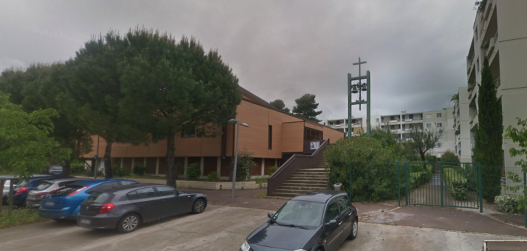L’église catholique Saint-Paul dans le quartier de la Mosson à Montpellier