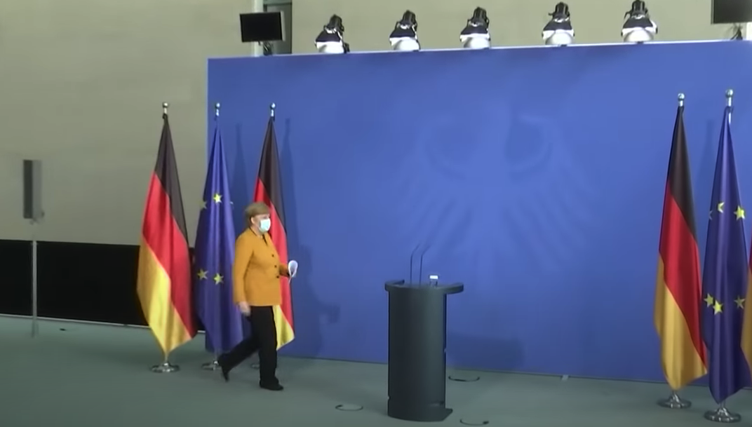 La Chancelière Allemande Angela Merkel le 24 mars 2021