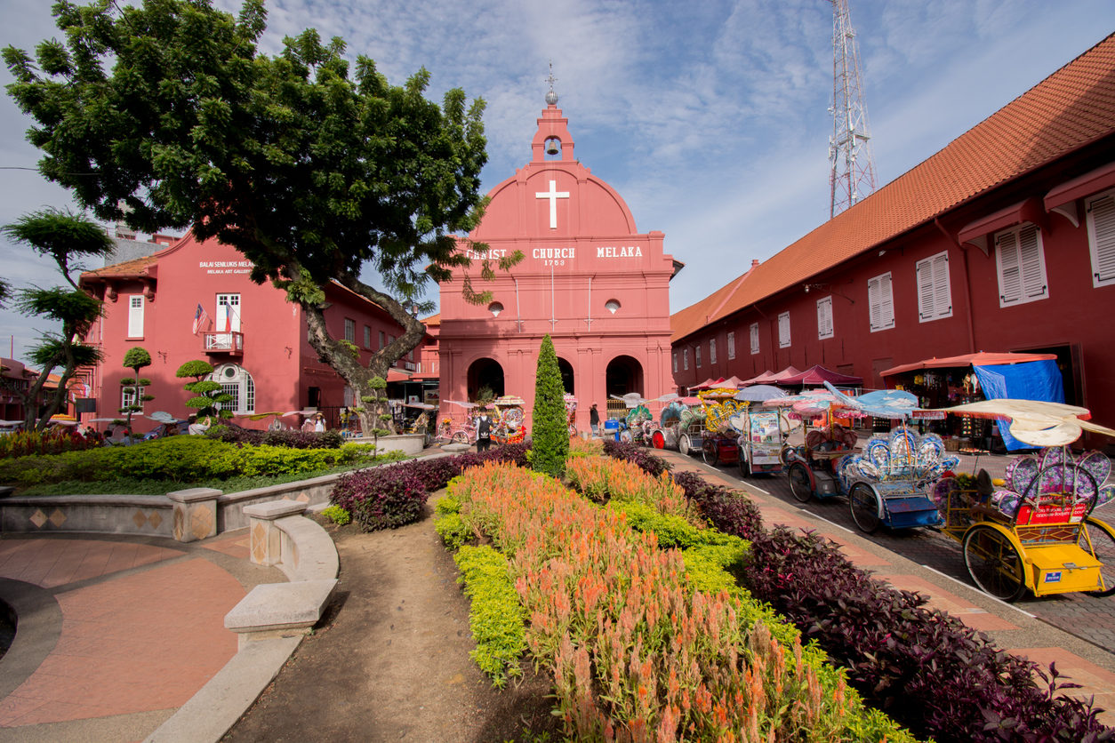 L'Eglise protestante Christ Church à Malacca, dans le sud-ouest de la Malaisie