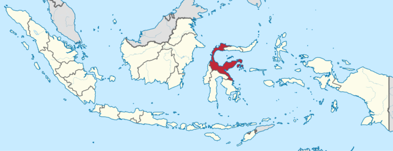 L'ile de Sulawesi en Indonésie