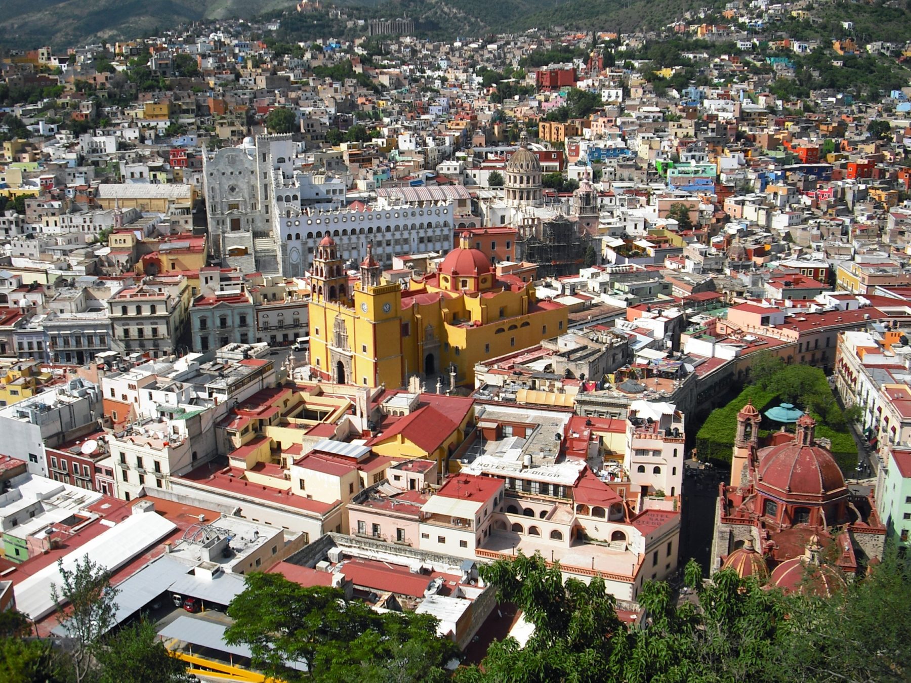 Vue aérienne d'une ville mexicaine