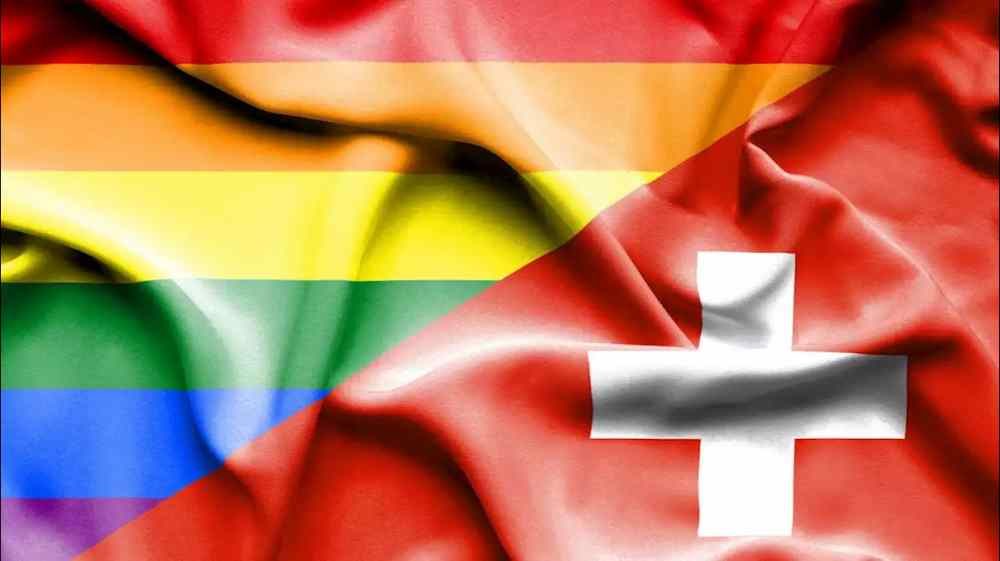 Drapeau mixte Suisse-LGBT