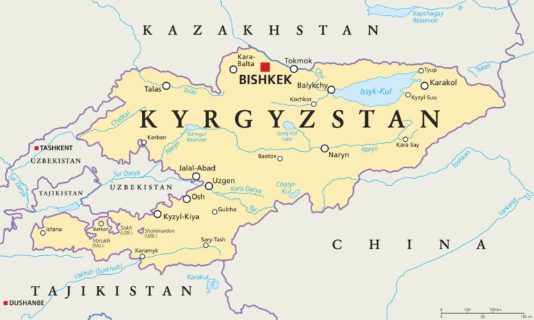 Carte du Kirghizistan