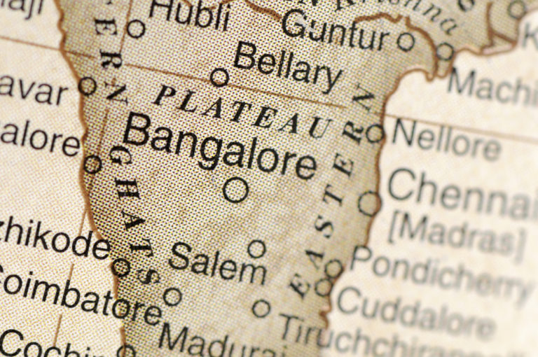 Carte des environs de Bangalore