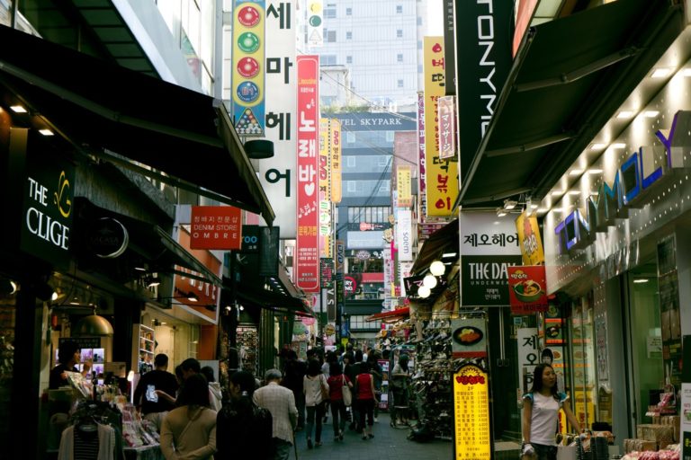 Scène de rue à Séoul