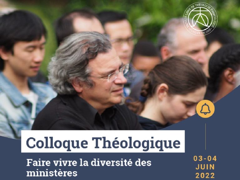 Affiche du Colloque théologique: faire vivre la diversité des ministères