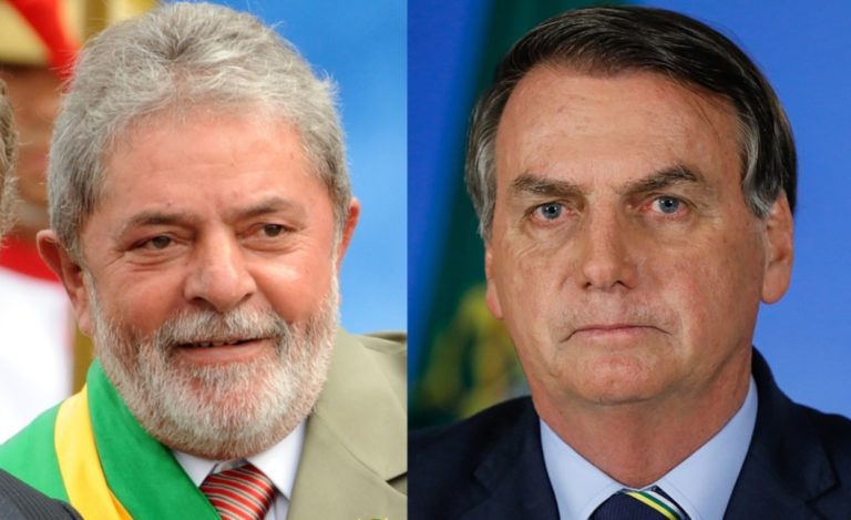 Portraits de Lula et de Jair Bolsonaro