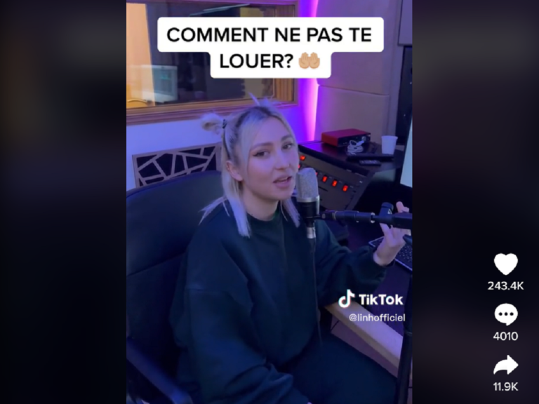 une internaute interprète Comment ne pas te louer sur le réseau social TikTok