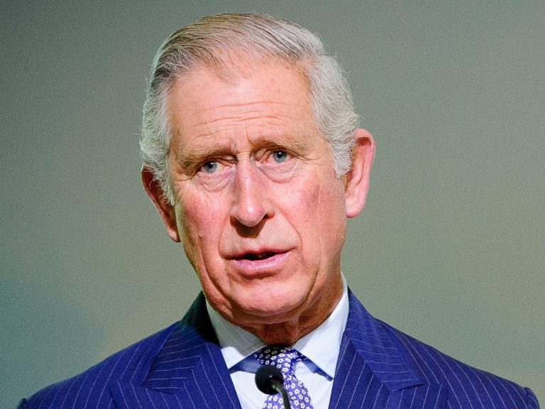 Le roi Charles III porte un costume bleu