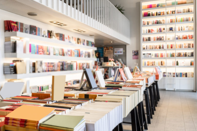 Intérieur d'une librairie