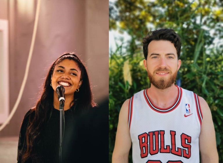 Montage photo avec les chanteurs Sandra Kouame et Jérémy Besnard