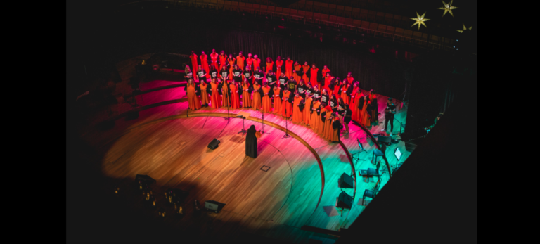 chorale sur scène lors du concert de noël en Argentine