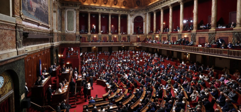 Les parlementaires français sont réunis en hémicycle