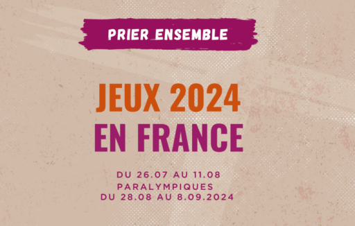 Page de garde de la brochure disant "prier ensemble, jeux 2024 en France"