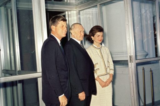 John Fitzgerald Kennedy, Konrad Adenauer et Jackie Kennedy