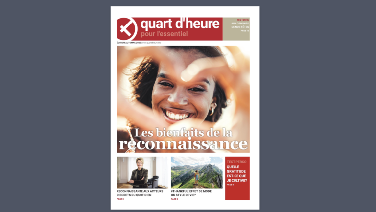 Tiré à 80’000 exemplaires, le journal gratuit Quart d’heure pour l’essentiel est l’une des plus grandes actions d’évangélisation en francophonie.