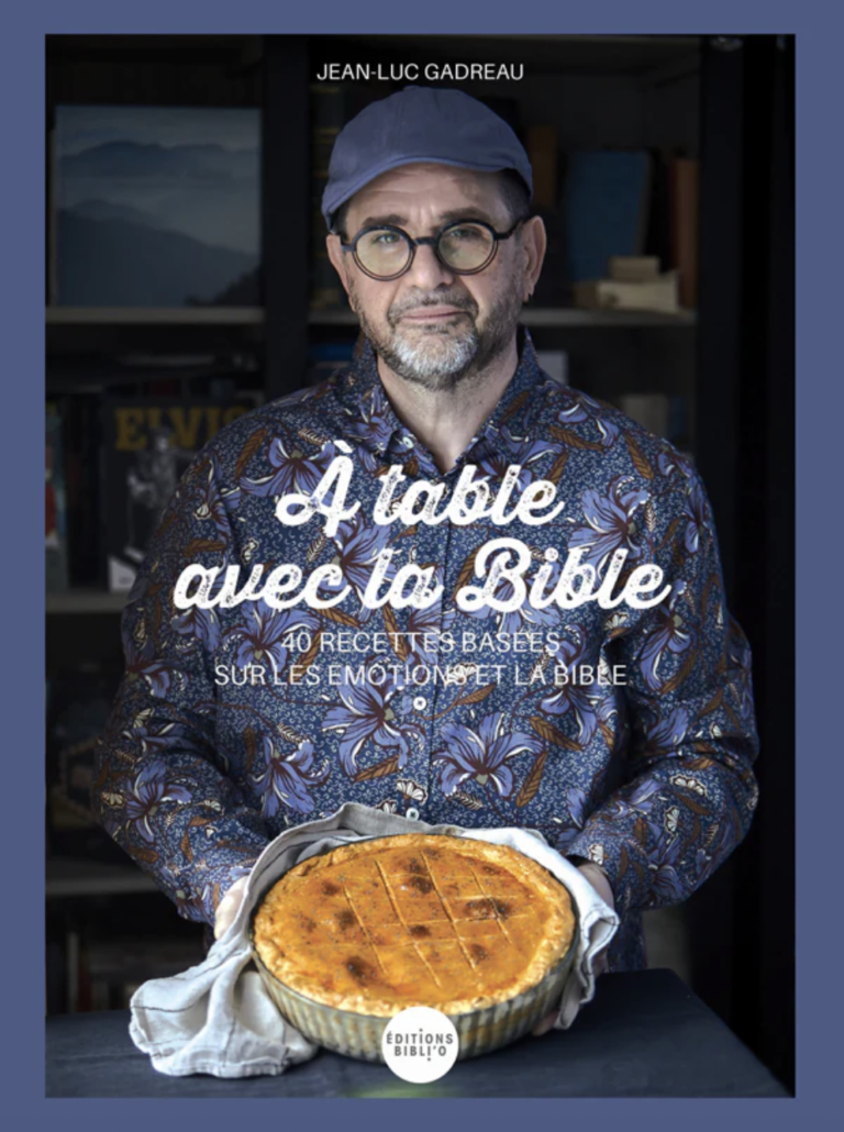 Couverture du livre "A table avec la Bible" de Jean-Luc Garreau