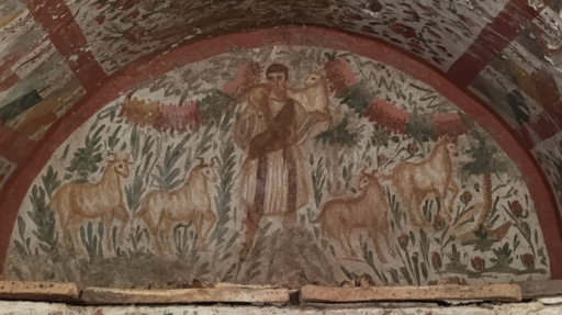 Une fresque rarissime du IIIe siècle représentant Jésus en «Bon berger» a été découverte à Iznik, l'ancienne Nicée.