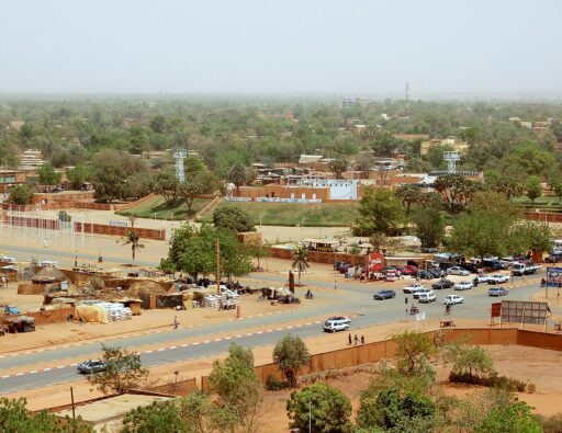 Vue aérienne de Niamey, capitale du Niger