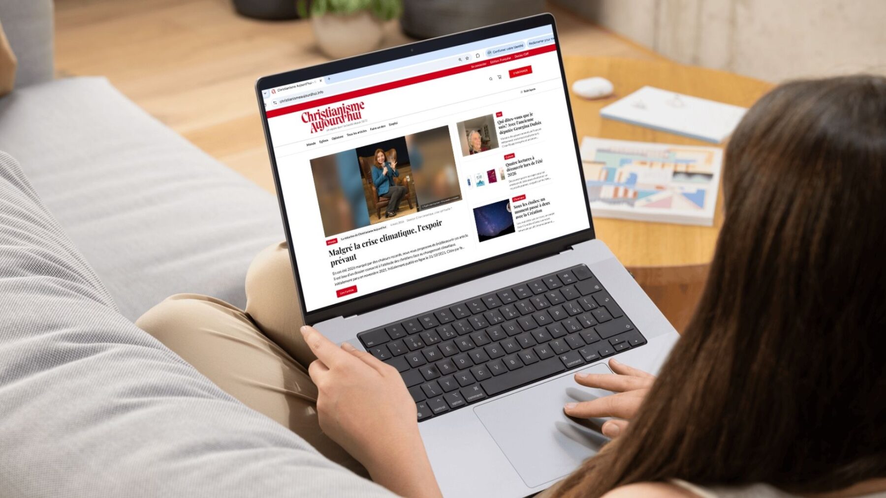 Nouvelle page d'accueil du site Christianisme Aujourd'hui, avec plusieurs articles mis en avant